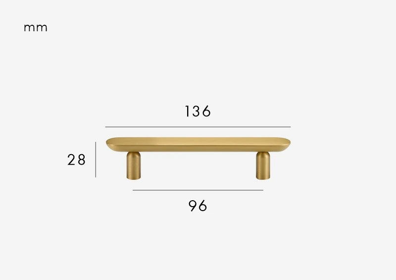 Poignée de meuble au design originale Or brossé