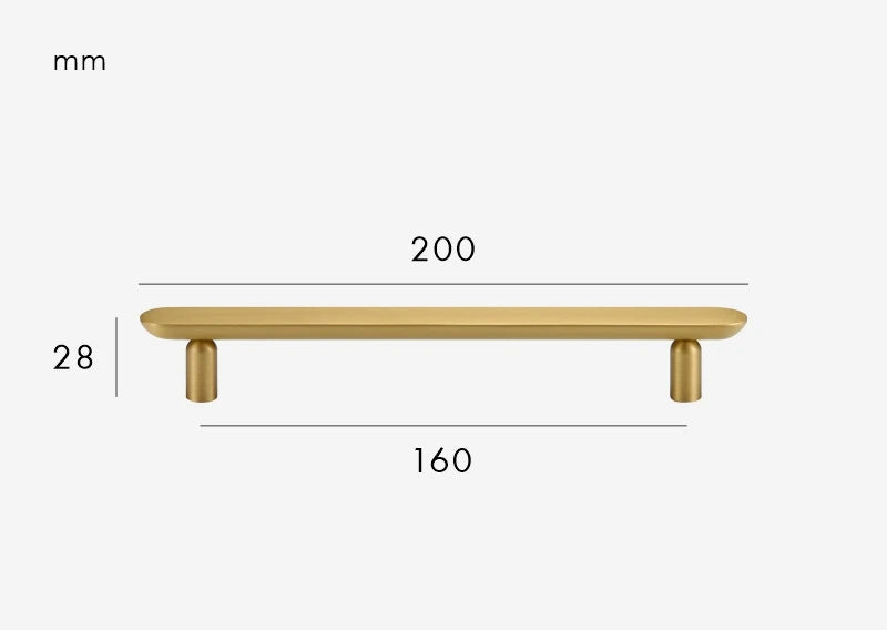 Poignée de meuble au design originale Or brossé