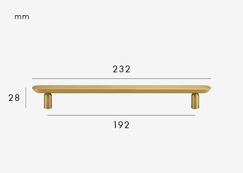 Poignée de meuble au design originale Or brossé