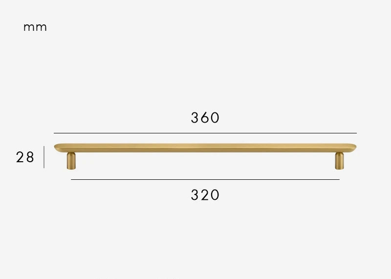 Poignée de meuble au design originale Or brossé