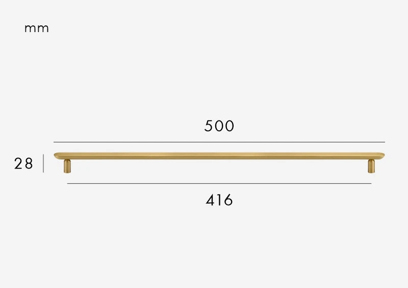 Poignée de meuble au design originale Or brossé