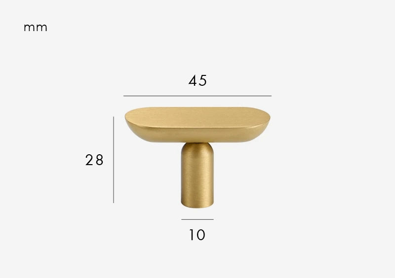 Poignée de meuble au design originale Or brossé