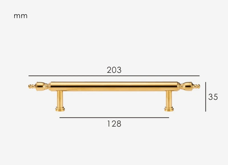 Classic furniture handle Shiny gold