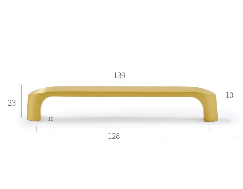 Poignée de meuble classique or satiné