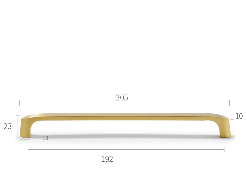 Poignée de meuble classique or satiné