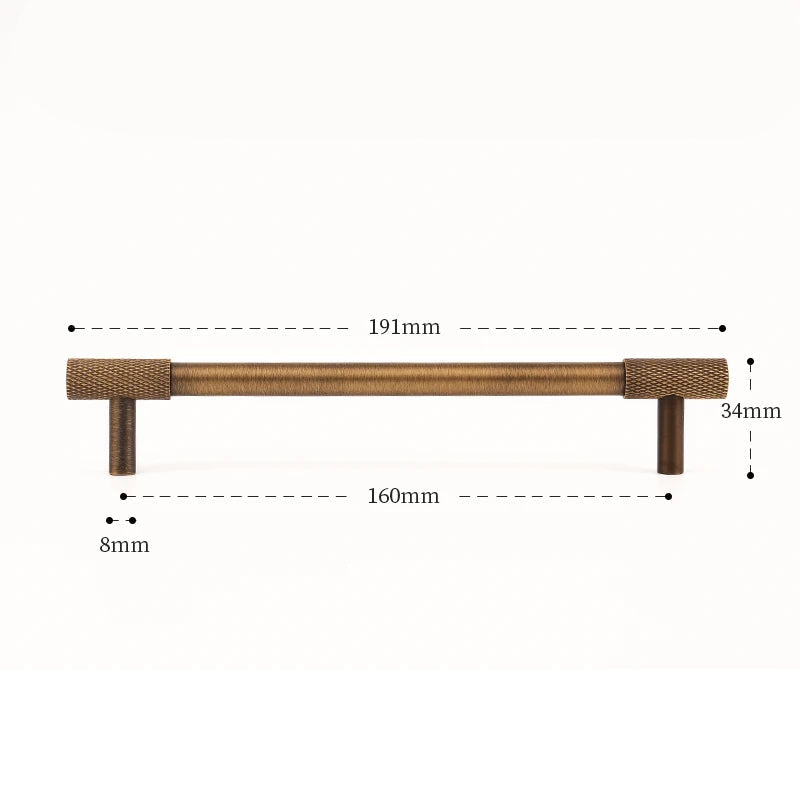 Poignée de meuble cuisine, placard, tiroir en laiton style antique