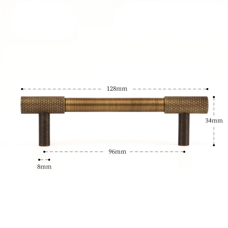 Poignée de meuble cuisine, placard, tiroir en laiton style antique