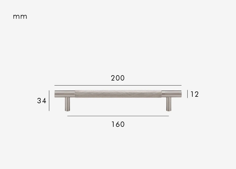 Poignée de meuble en Laiton Argenté