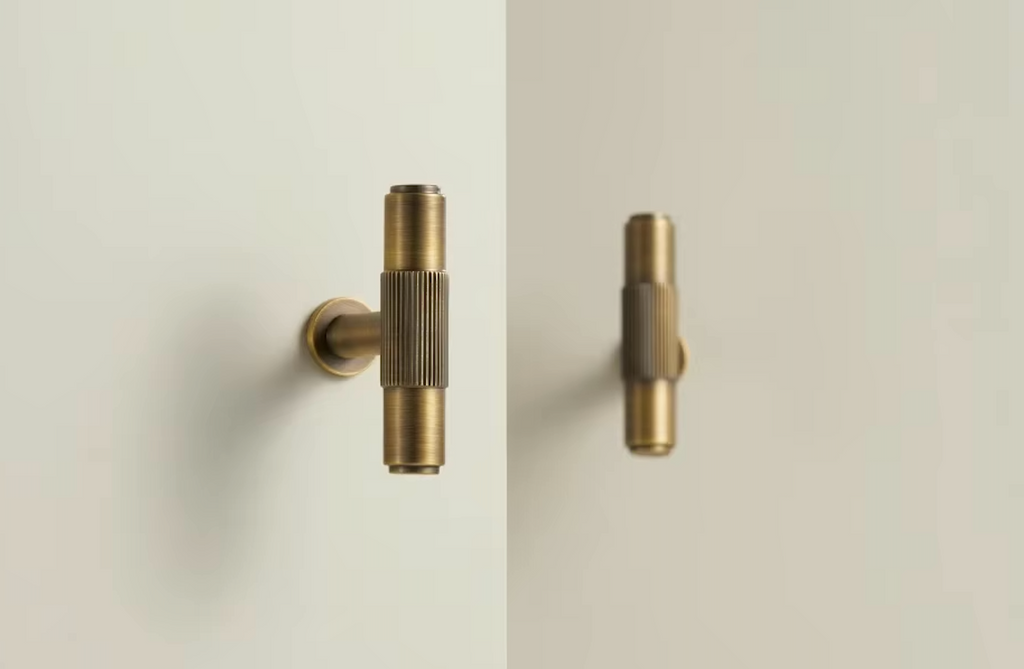 Poignée de meuble en Laiton effet bronze