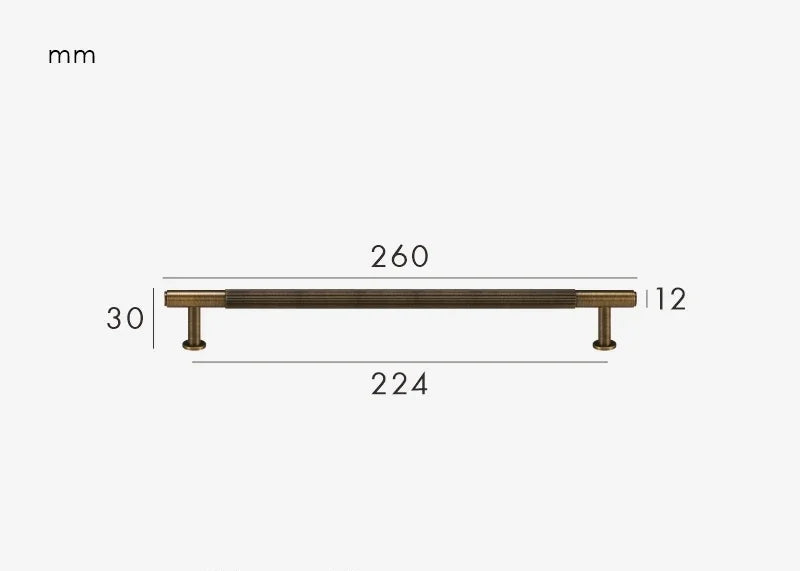 Poignée de meuble en Laiton effet bronze