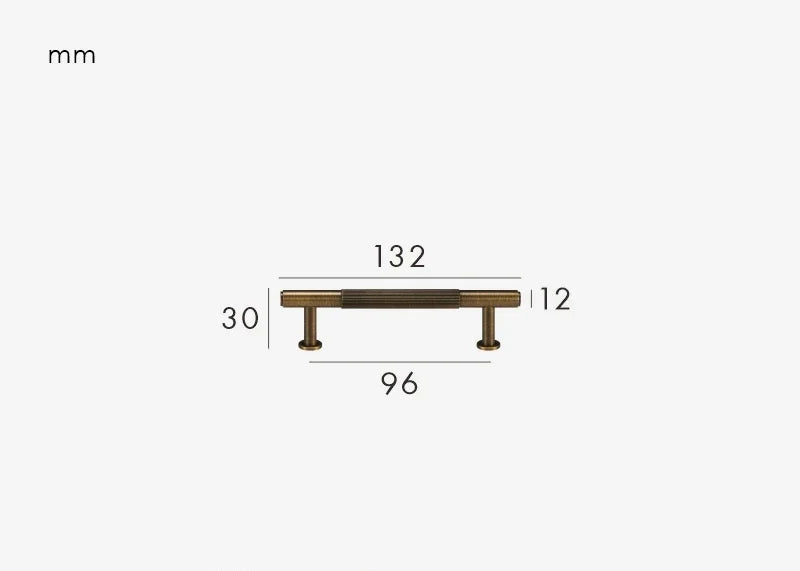 Poignée de meuble en Laiton effet bronze