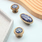 Blue ceramic furniture handle