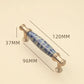 Blue ceramic furniture handle