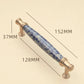 Blue ceramic furniture handle