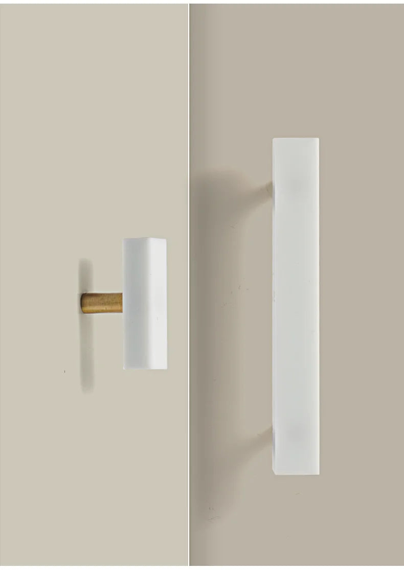 Poignée de meuble marbre Blanc