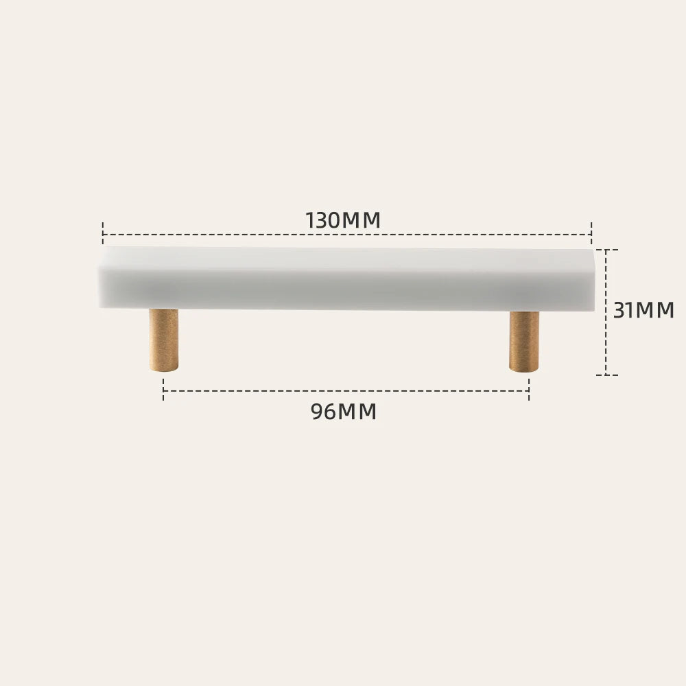 Poignée de meuble marbre Blanc