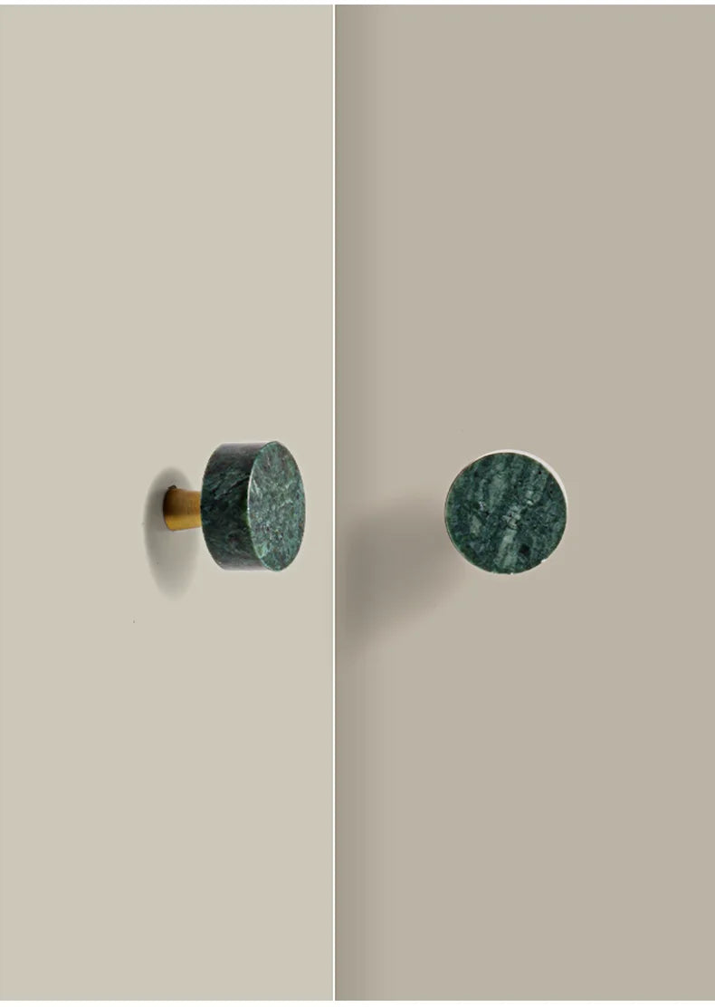 Poignée de meuble marbre vert