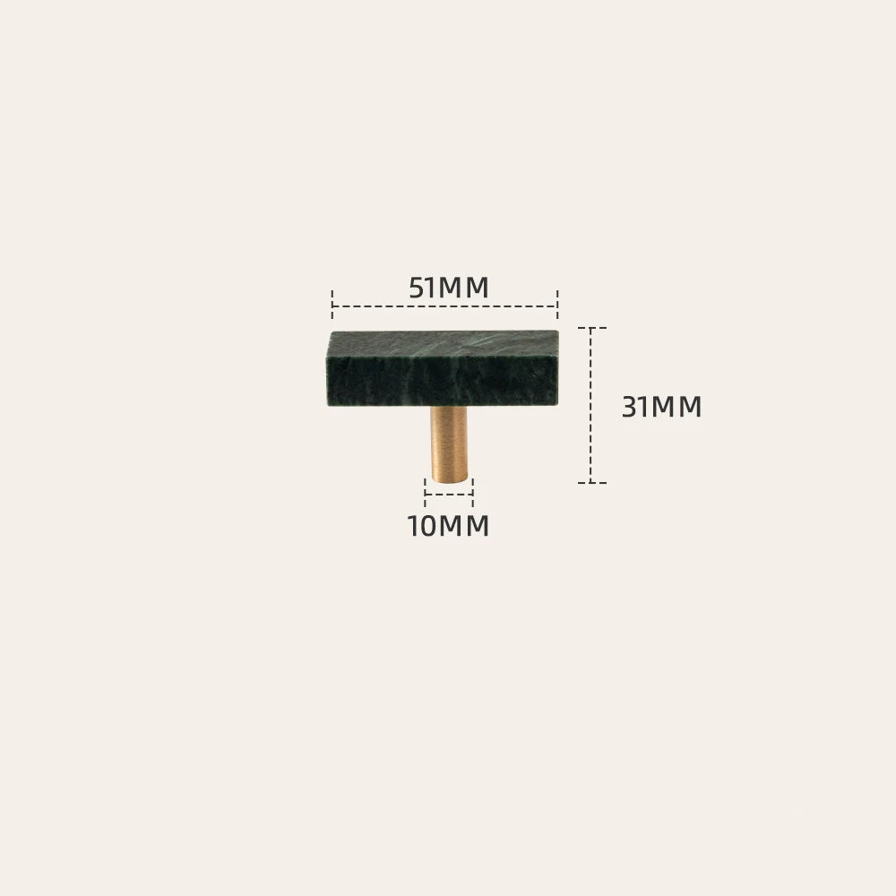 Poignée de meuble marbre vert