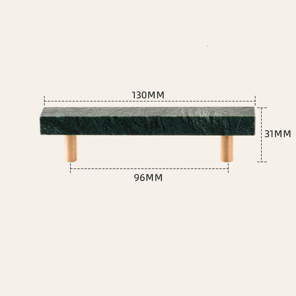 Poignée de meuble marbre vert