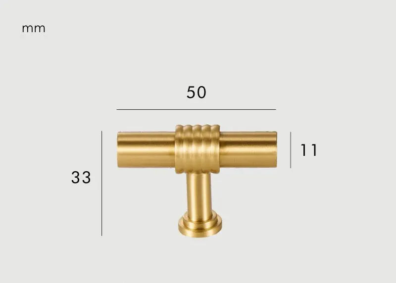 Poignée de meuble moderne Or brossé