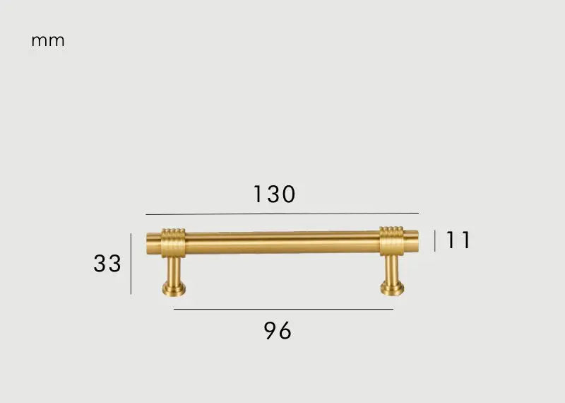 Poignée de meuble moderne Or brossé