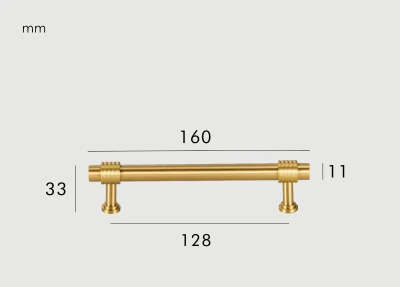 Poignée de meuble moderne Or brossé