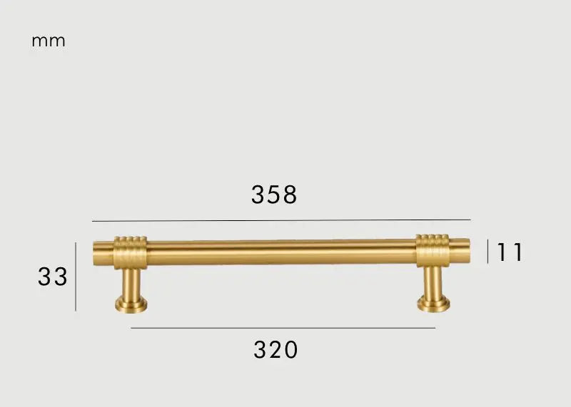 Poignée de meuble moderne Or brossé