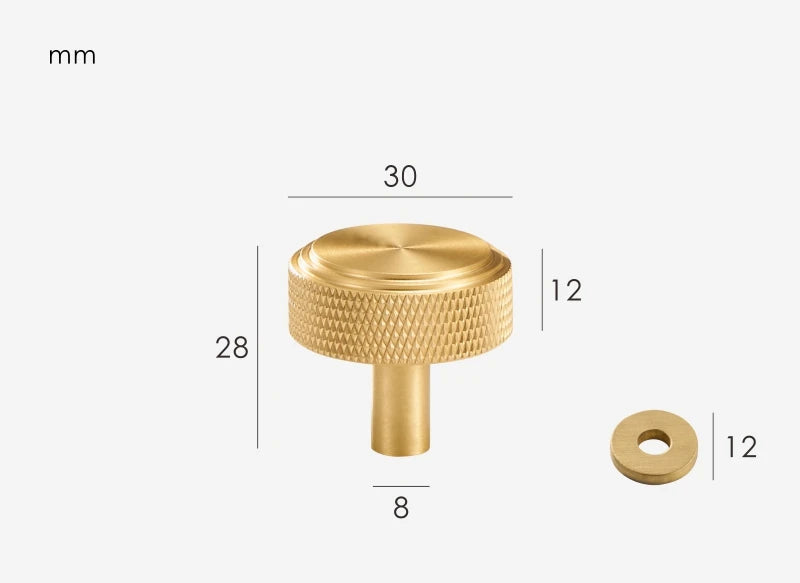 Poignées De Tiroir En Laiton Massif Doré 33mm – Look Chic Et Pose Rapide Pour Vos Meubles
