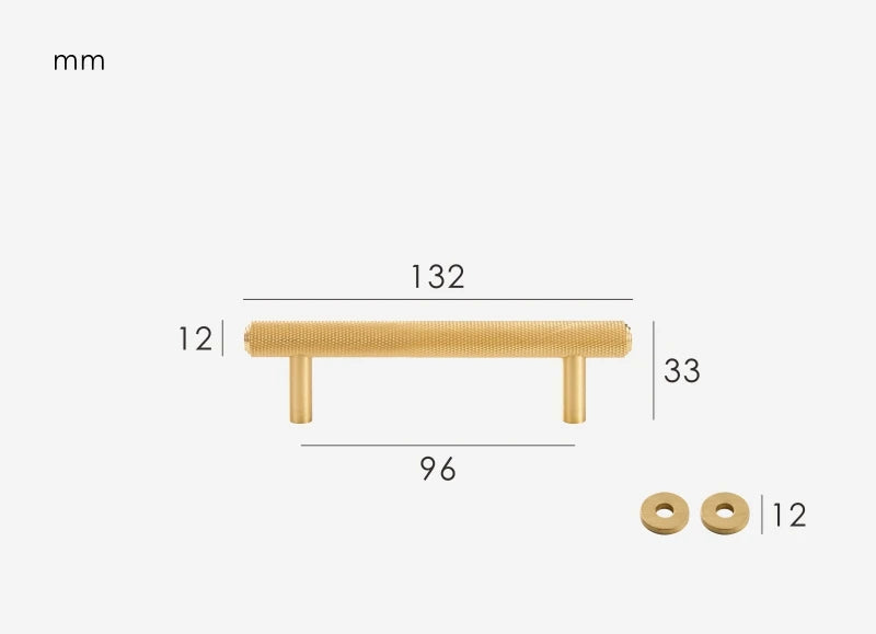 Poignée de meuble moderne en laiton style or