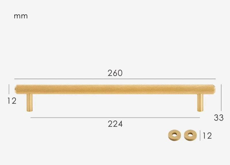 Poignée de meuble moderne en laiton style or