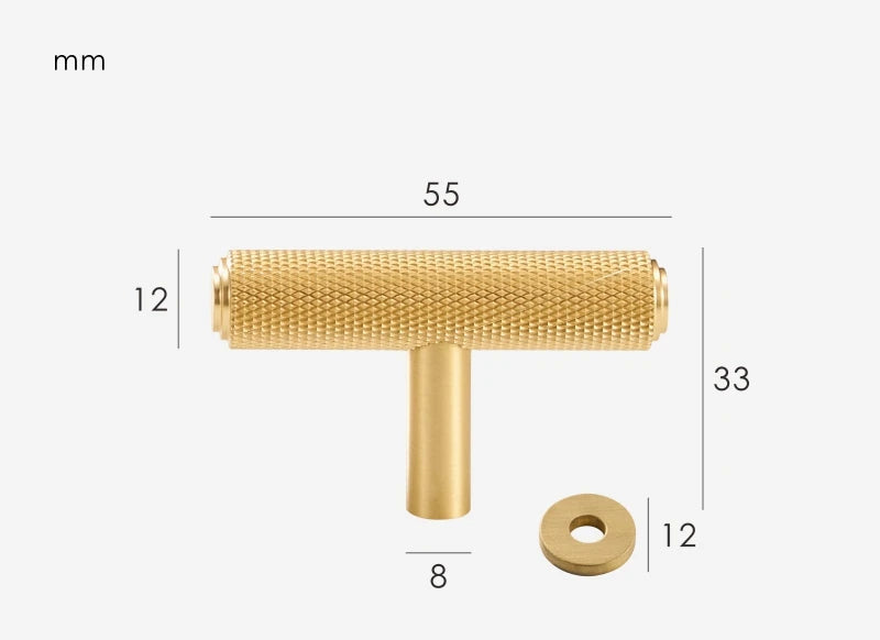 Poignée de meuble moderne en laiton style or