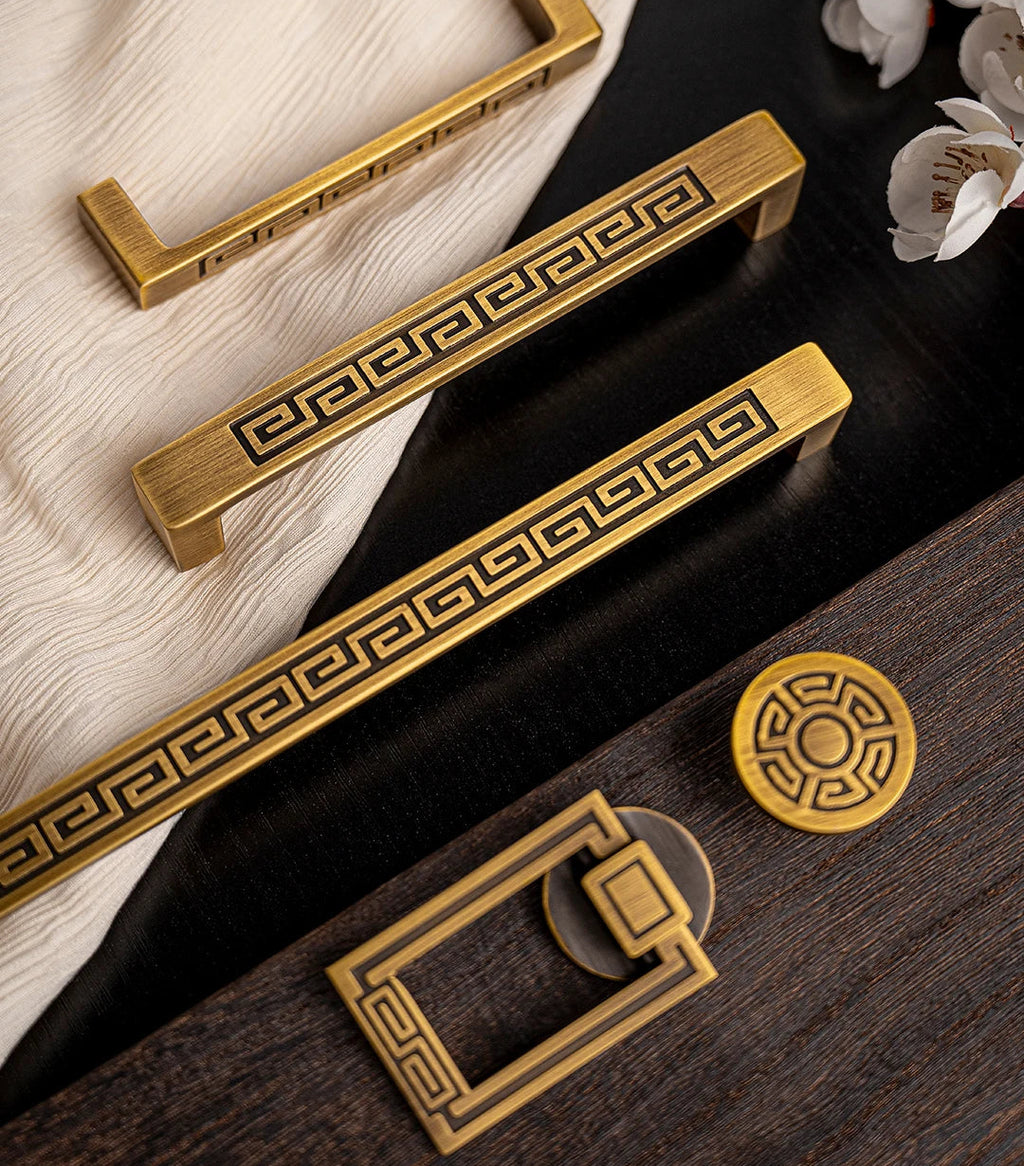 Poignée de meuble motif Doré