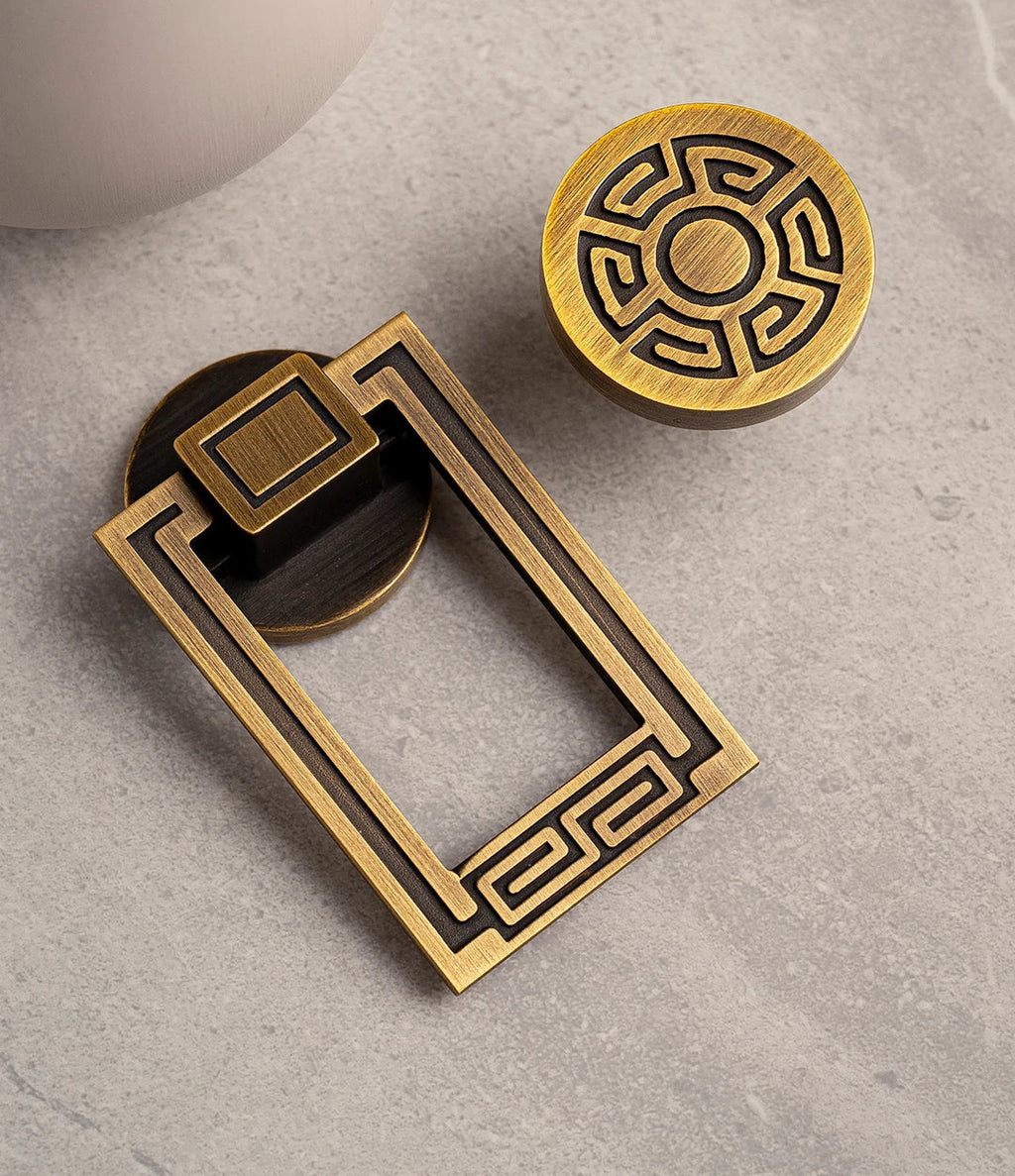 Poignée de meuble motif Doré