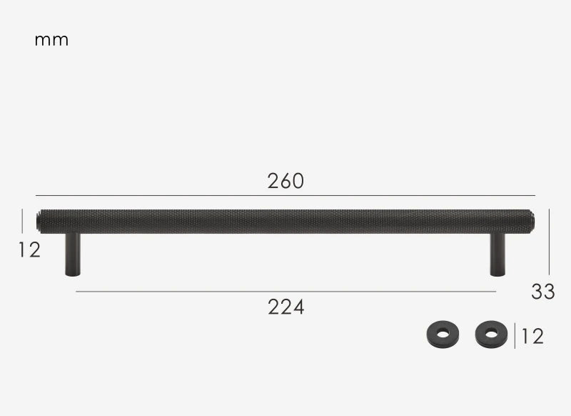 Poignée de meuble noir style moderne