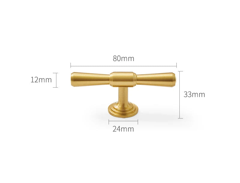 brushed gold cabinet handle