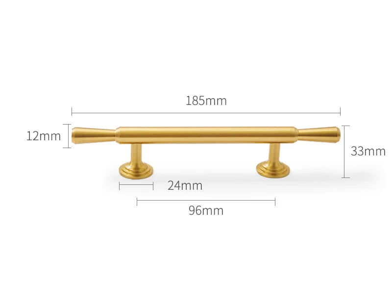brushed gold cabinet handle