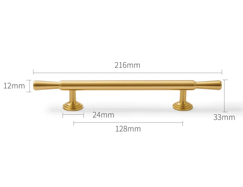brushed gold cabinet handle