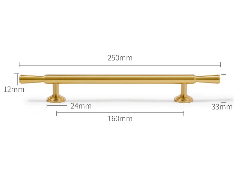 brushed gold cabinet handle