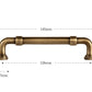 Original brass furniture handle, bronze effect