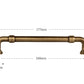 Original brass furniture handle, bronze effect