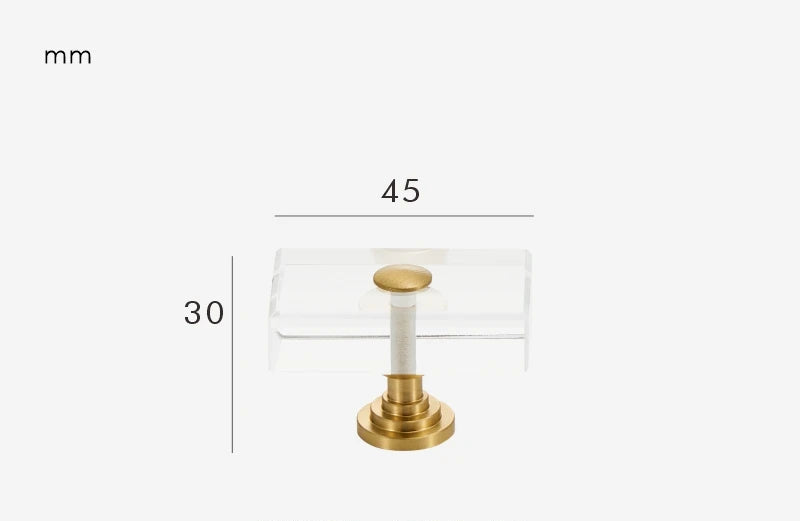 Poignée de meuble originale transparente