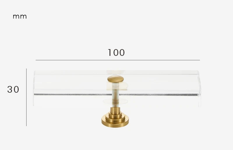 Poignée de meuble originale transparente