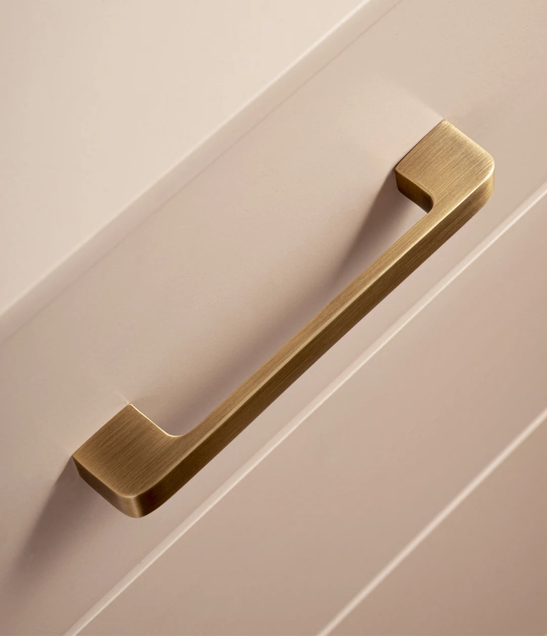 Poignée de meuble rectangulaire en laiton effet Bronze