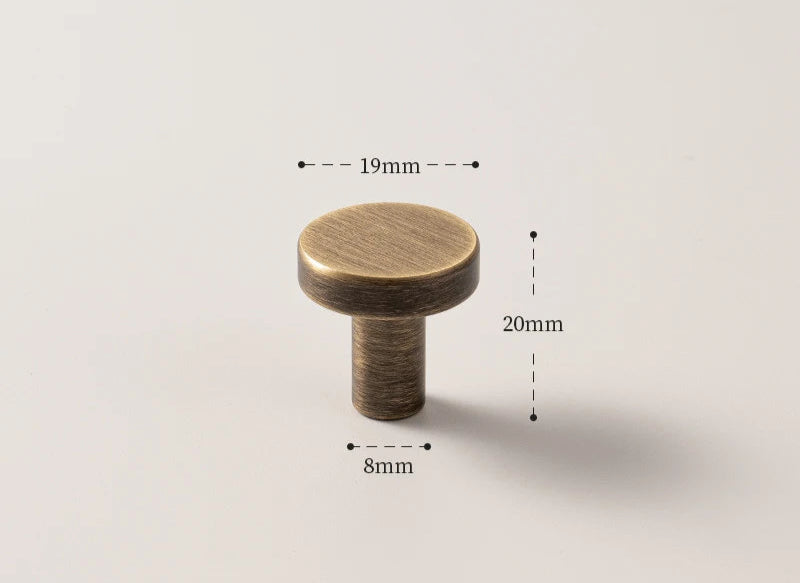 Poignée de meuble rectangulaire en laiton effet Bronze