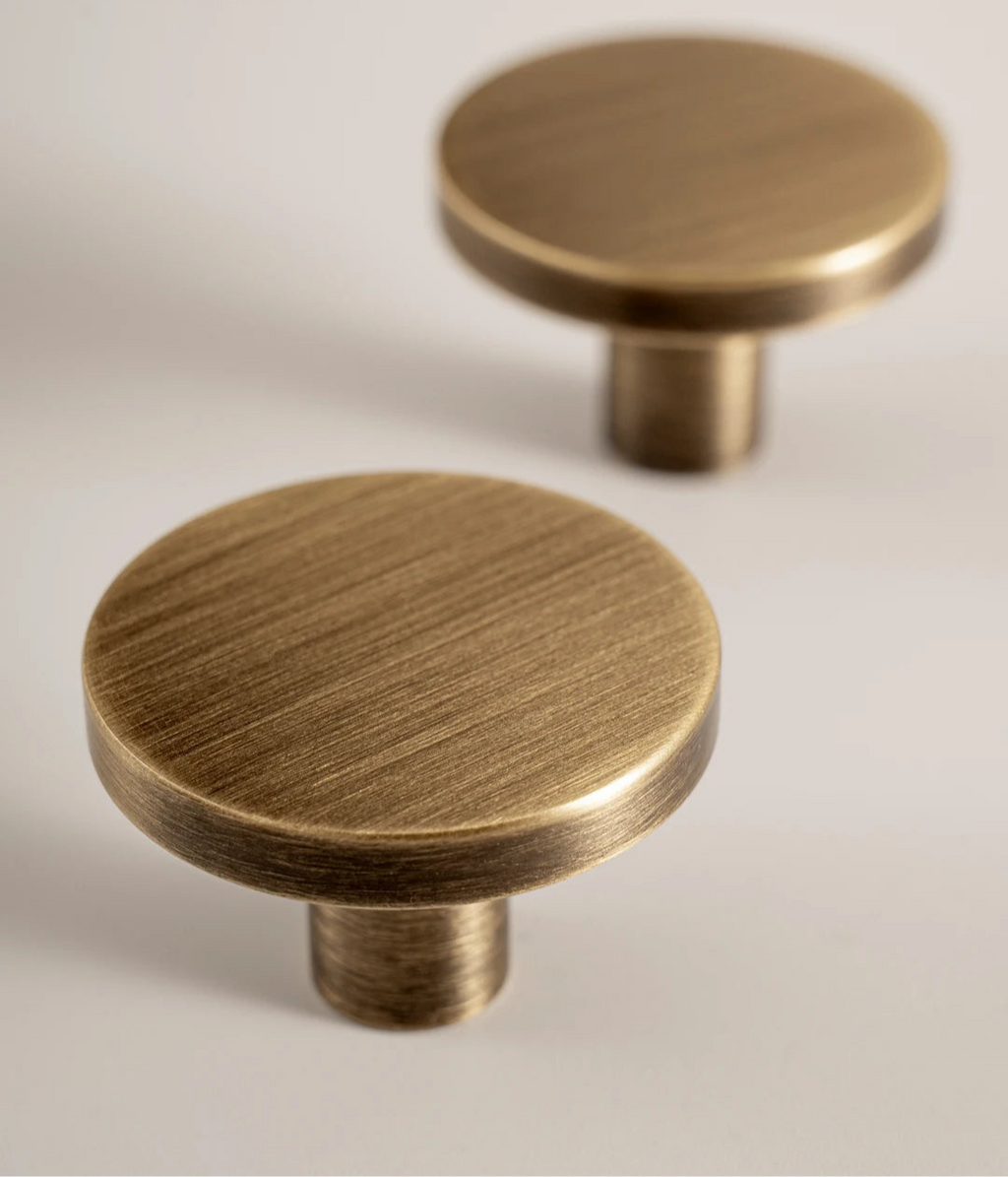 Poignée de meuble rectangulaire en laiton effet Bronze