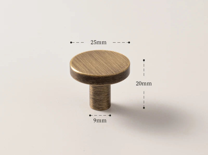 Poignée de meuble rectangulaire en laiton effet Bronze