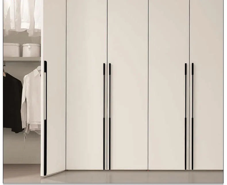 Black rectangular furniture handle