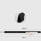 Black rectangular furniture handle