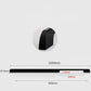 Black rectangular furniture handle
