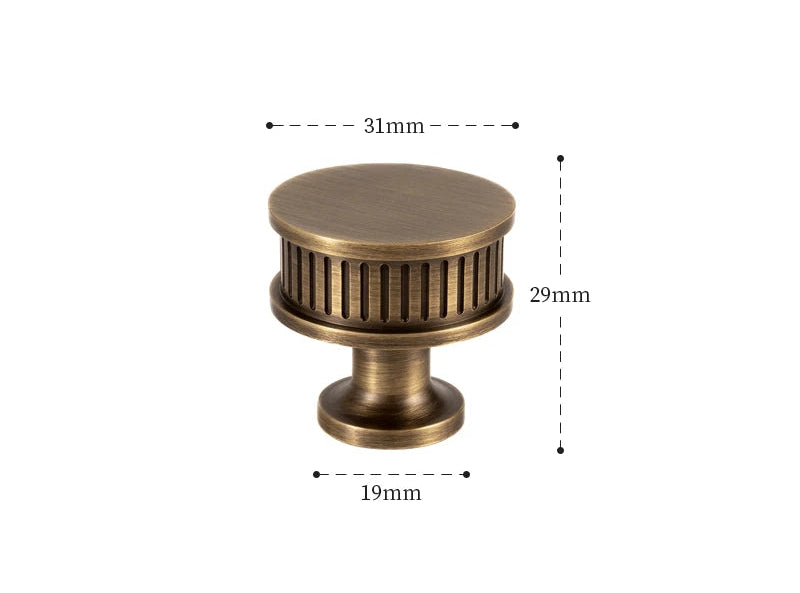 Poignée de meuble torsadée en laiton, effet bronze